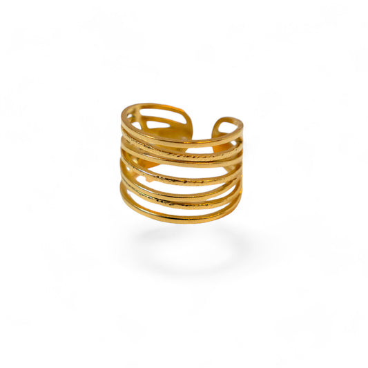 Gold Strata Ring 18k