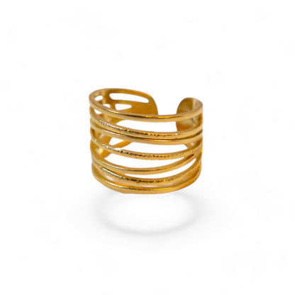 Gold Strata Ring 18k