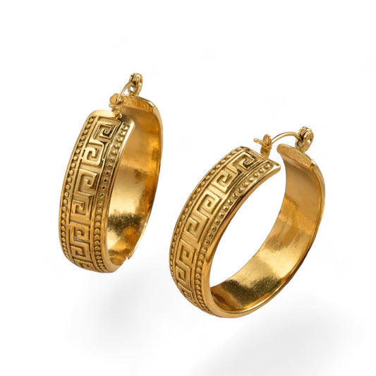 Greek Earrings  18k