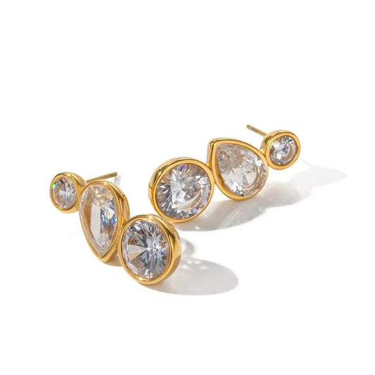 Gabrielle's Golden Tear Earrings 18k